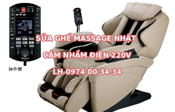 Sửa ghế massage cắm nhầm điện 220V